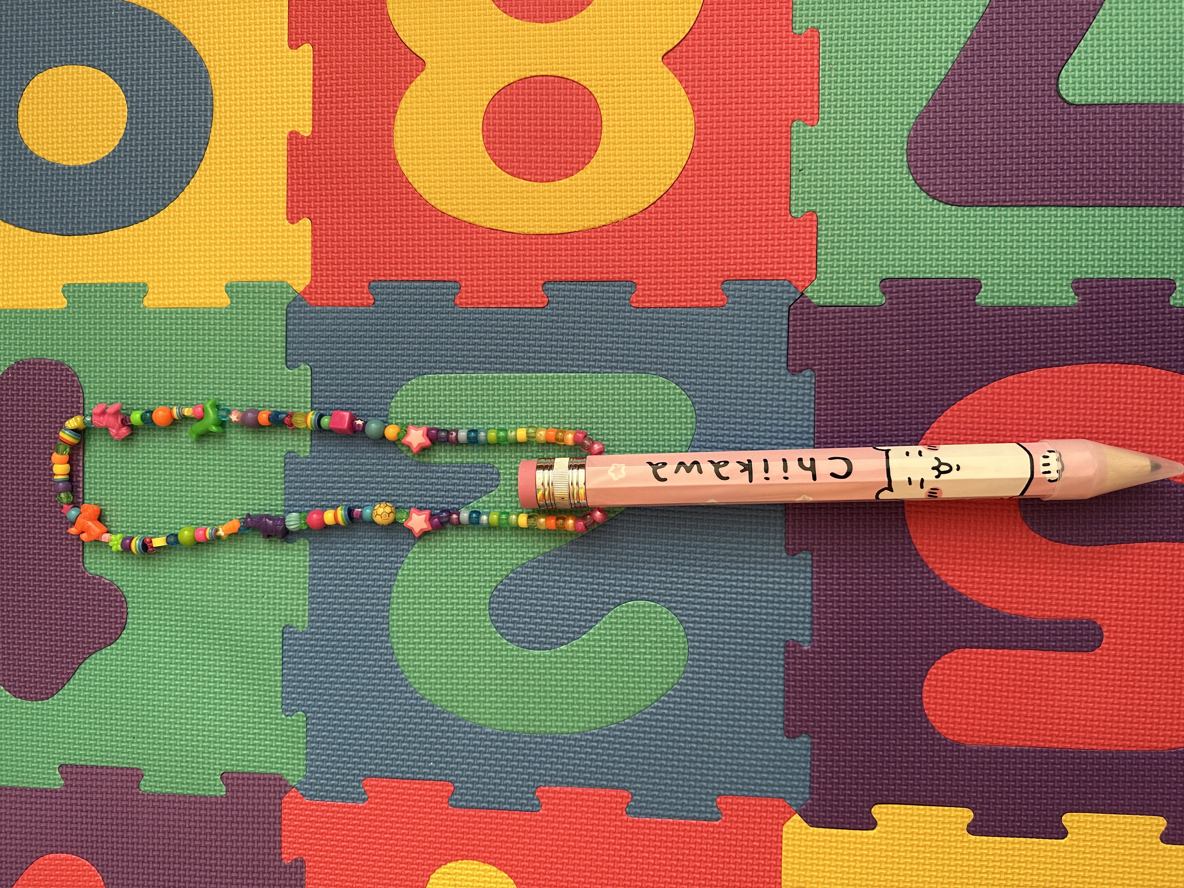 Pink Pencil Necklace