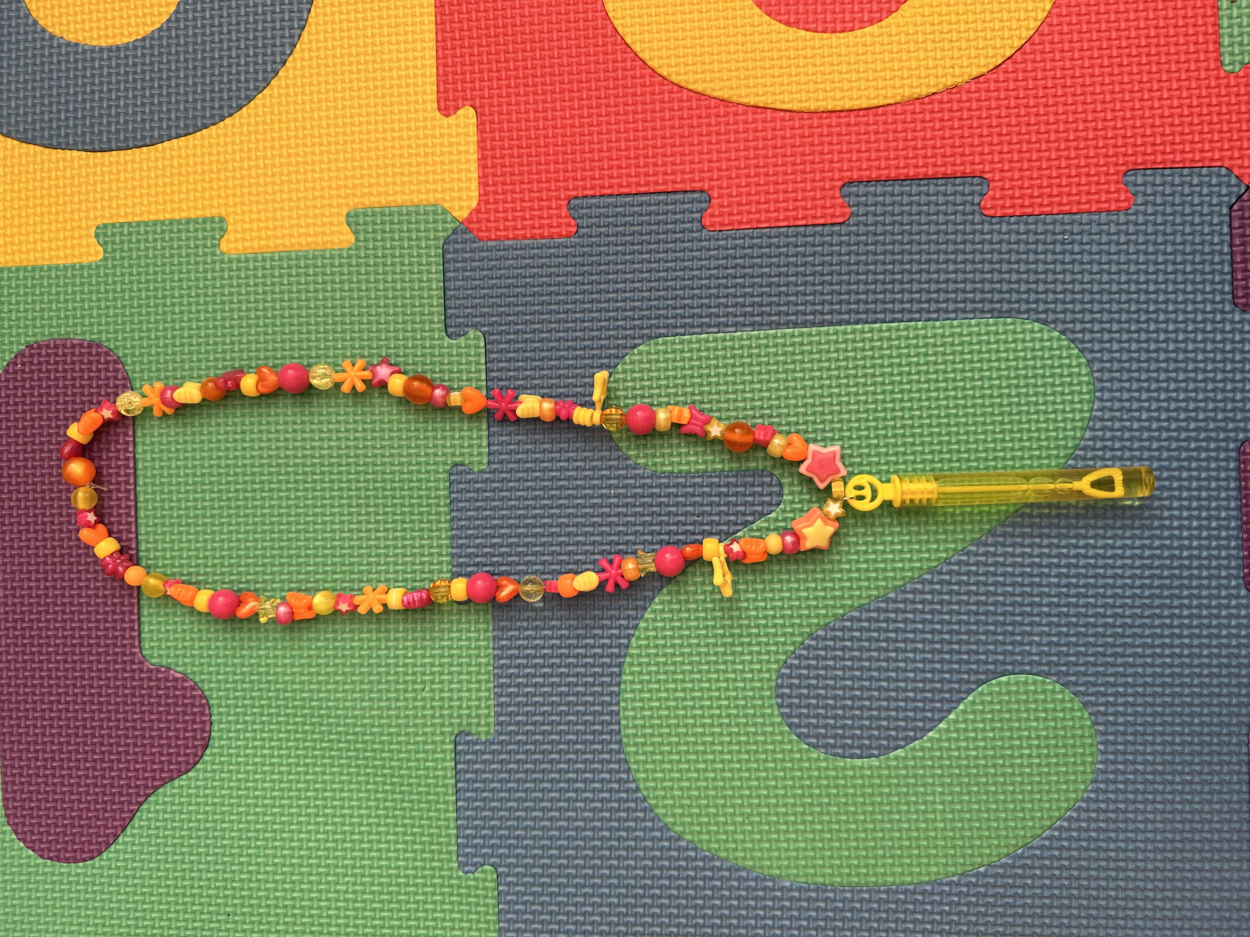 Yellow Bubble Blower Necklace