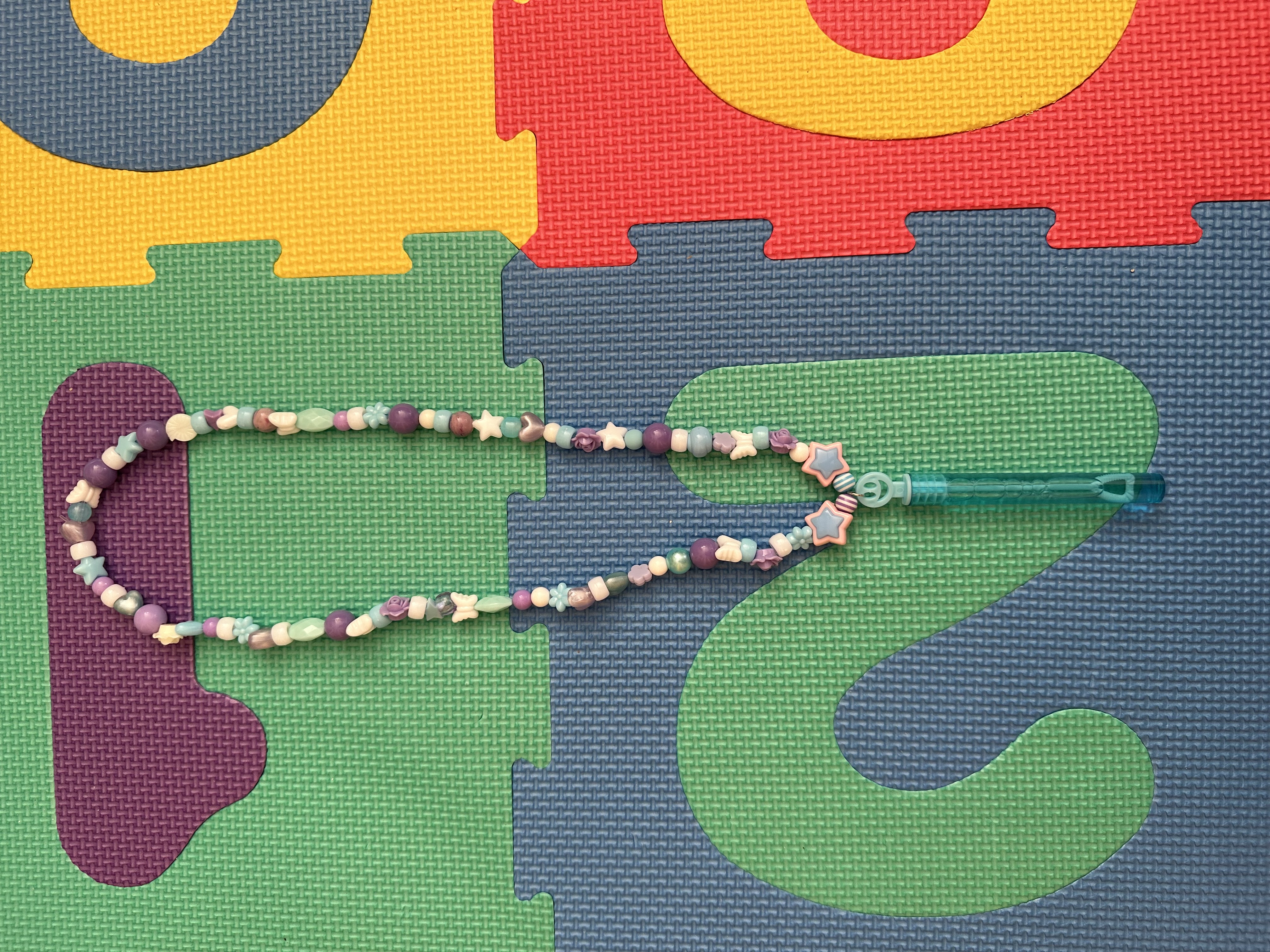 Blue Bubble Blower Necklace