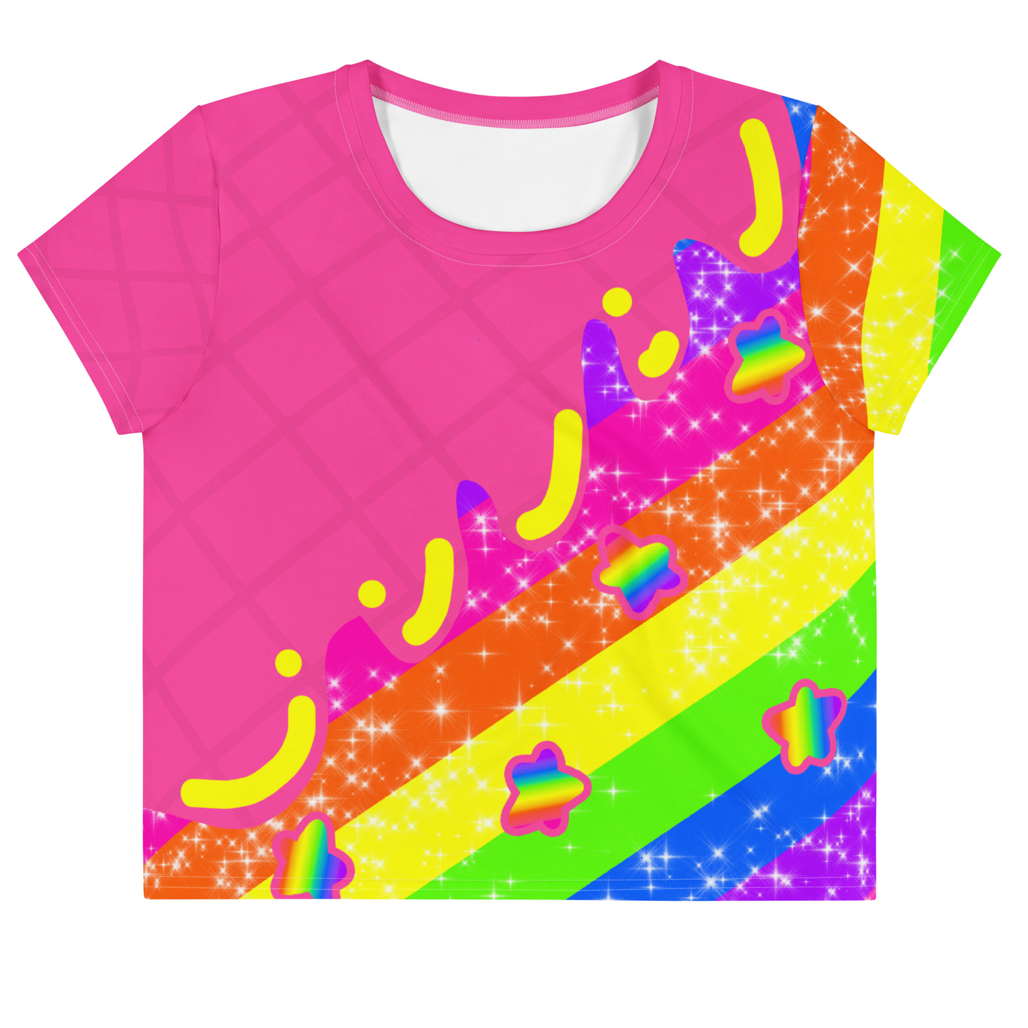 Rainbow Sparkles Crop Tee - Image 3