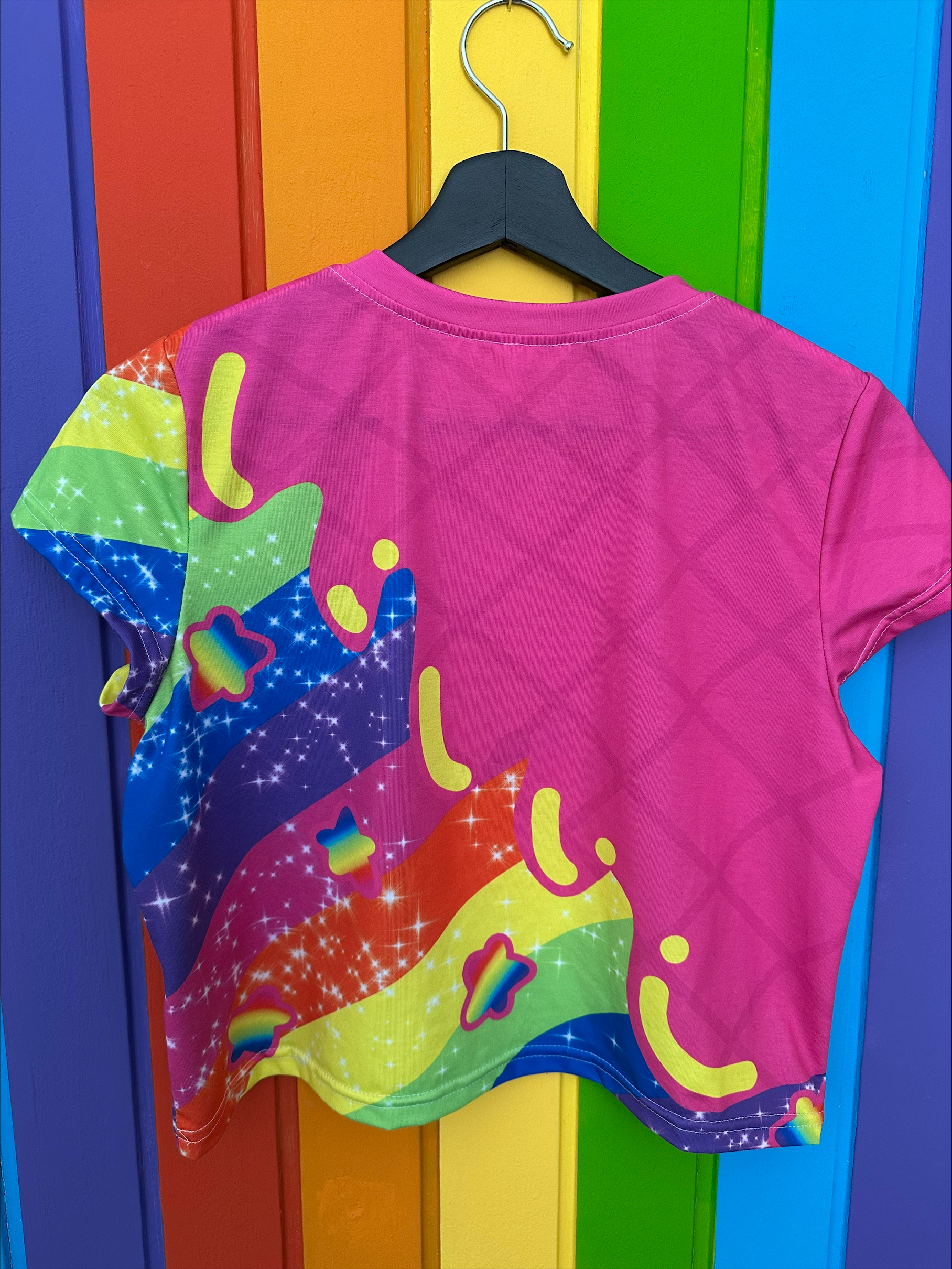 Rainbow Sparkles Crop Tee - Image 2